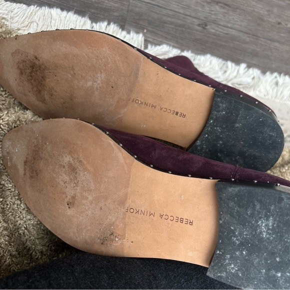 REBECCA MINKOFF Gorgeous eggplant Suede Slip on Booties - Picture 5 of 5